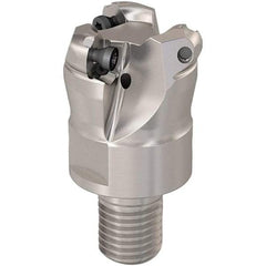 Seco - 23mm Cutting Diam, 6mm Max Depth of Cut, Modular Connection Indexable Copy End Mill - 3 Inserts, RP.. 1204 Insert, 217.29-06 Toolholder, Steel, Through Coolant - Exact Tool & Supply