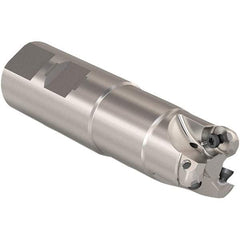 Seco - 20mm Cutting Diam, 32mm Shank Diam, 6mm Max Depth of Cut, Weldon Shank Indexable Copy End Mill - 3 Inserts, RP.. 1204 Insert, 217.29I-06 Toolholder, Steel, Through Coolant - Exact Tool & Supply