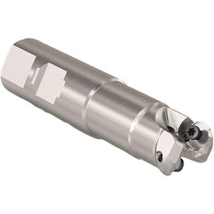 Seco - 13mm Cutting Diam, 25mm Shank Diam, 6mm Max Depth of Cut, Weldon Shank Indexable Copy End Mill - 2 Inserts, RP.. 1204 Insert, 217.29I-06 Toolholder, Steel, Through Coolant - Exact Tool & Supply