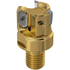 Seco - 1-1/2" Cutting Diam, 7.5mm Max Depth of Cut, Modular Connection Indexable Copy End Mill - 3 Inserts, XP.. 12 Insert, 217.97-12 Toolholder, Steel, Through Coolant - Exact Tool & Supply