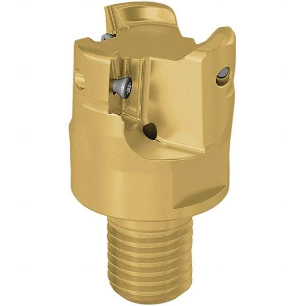 Seco - 40mm Cutting Diam, 7.5mm Max Depth of Cut, Modular Connection Indexable Copy End Mill - 3 Inserts, XP.. 12 Insert, 217.97-12 Toolholder, Steel, Through Coolant - Exact Tool & Supply