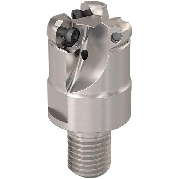 Seco - 20mm Cutting Diam, 6mm Max Depth of Cut, Modular Connection Indexable Copy End Mill - 3 Inserts, RP.. 1204 Insert, 217.29-06 Toolholder, Steel, Through Coolant - Exact Tool & Supply