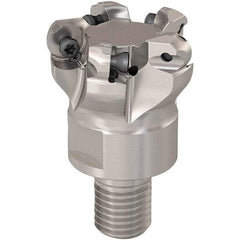 Seco - 30mm Cutting Diam, 6mm Max Depth of Cut, Modular Connection Indexable Copy End Mill - 5 Inserts, RP.. 1204 Insert, 217.29-06 Toolholder, Steel, Through Coolant - Exact Tool & Supply