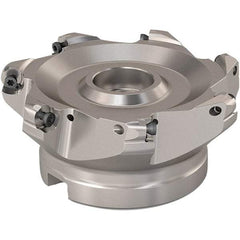Seco - 100mm Cut Diam, 6mm Max Depth, 32mm Arbor Hole, 7 Inserts, RP..1204 Insert Style, Indexable Copy Face Mill - R220.29 Cutter Style, 8,400 Max RPM, 63mm High, Through Coolant, Series R220.29 - Exact Tool & Supply