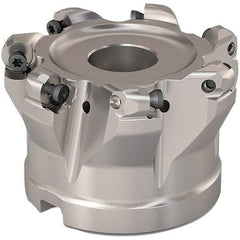 Seco - 64.2mm Cut Diam, 6mm Max Depth, 1" Arbor Hole, 7 Inserts, RP..1204 Insert Style, Indexable Copy Face Mill - R220.29 Cutter Style, 10,000 Max RPM, 2 High, Through Coolant, Series R220.29 - Exact Tool & Supply