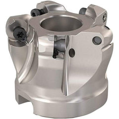 Seco - 38mm Cut Diam, 6mm Max Depth, 22mm Arbor Hole, 5 Inserts, RP..1204 Insert Style, Indexable Copy Face Mill - R220.29 Cutter Style, 12,500 Max RPM, 40mm High, Through Coolant, Series R220.29 - Exact Tool & Supply