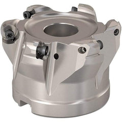 Seco - 64.2mm Cut Diam, 6mm Max Depth, 1" Arbor Hole, 6 Inserts, RP..1204 Insert Style, Indexable Copy Face Mill - R220.29 Cutter Style, 10,000 Max RPM, 2 High, Through Coolant, Series R220.29 - Exact Tool & Supply