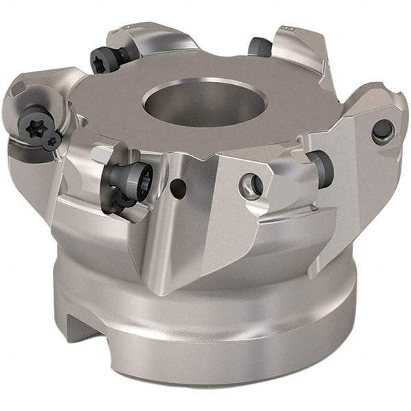 Seco - 51mm Cut Diam, 6mm Max Depth, 22mm Arbor Hole, 6 Inserts, RP..1204 Insert Style, Indexable Copy Face Mill - R220.29 Cutter Style, 11,200 Max RPM, 40mm High, Through Coolant, Series R220.29 - Exact Tool & Supply