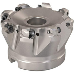 Seco - 68mm Cut Diam, 6mm Max Depth, 27mm Arbor Hole, 8 Inserts, RP..1204 Insert Style, Indexable Copy Face Mill - R220.29 Cutter Style, 10,000 Max RPM, 50mm High, Through Coolant, Series R220.29 - Exact Tool & Supply