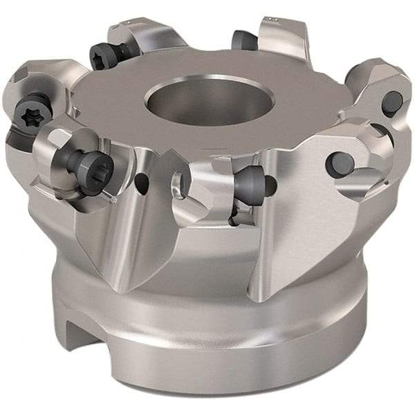 Seco - 51mm Cut Diam, 6mm Max Depth, 22mm Arbor Hole, 7 Inserts, RP..1204 Insert Style, Indexable Copy Face Mill - R220.29 Cutter Style, 11,200 Max RPM, 40mm High, Through Coolant, Series R220.29 - Exact Tool & Supply