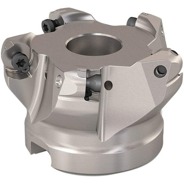 Seco - 51mm Cut Diam, 6mm Max Depth, 22mm Arbor Hole, 5 Inserts, RP..1204 Insert Style, Indexable Copy Face Mill - R220.29 Cutter Style, 11,200 Max RPM, 40mm High, Through Coolant, Series R220.29 - Exact Tool & Supply
