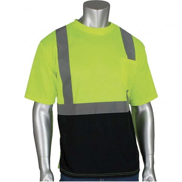 PIP - Size S Black & Hi-Vis Yellow High Visibility Short Sleeve T-Shirt - Exact Tool & Supply