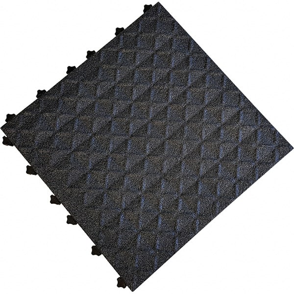 Ergo Advantage - 18" Long x 18" Wide x 1" Thick, Anti-Fatigue Modular Matting Anti-Fatigue Flooring - Exact Tool & Supply