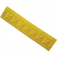 Ergo Advantage - 18" Long x 4" Wide x 1" Thick, Anti-Fatigue Modular Matting Anti-Fatigue Flooring - Female, 1 Interlocking Side, Yellow, For Dry & Wet Areas - Exact Tool & Supply