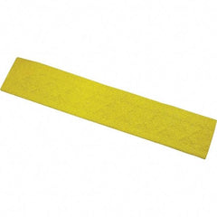 Ergo Advantage - 22" Long x 4" Wide x 1" Thick, Anti-Fatigue Modular Matting Anti-Fatigue Flooring - Female, 1 Interlocking Side, Yellow, For Dry & Wet Areas - Exact Tool & Supply
