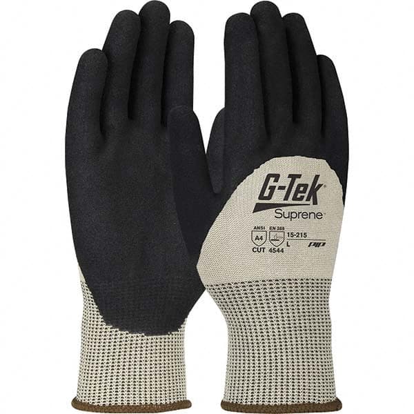 PIP - Size L, ANSI Cut Lvl A4, Puncture Lvl 4, Abrasion Lvl 4, Nitrile Coated Suprene Cut Resistant Gloves - Exact Tool & Supply
