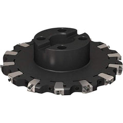 Seco - Shell Mount Connection, 17/32" Cutting Width, 2-1/8" Depth of Cut, 200mm Cutter Diam, 40mm Hole Diam, 7 Tooth Indexable Slotting Cutter - R335.25 Toolholder, XNHQ 1407 Insert, Right Hand Cutting Direction - Exact Tool & Supply