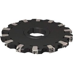 Seco - Arbor Hole Connection, 17/32" Cutting Width, 63.54mm Depth of Cut, 200mm Cutter Diam, 50mm Hole Diam, 7 Tooth Indexable Slotting Cutter - R335.25 Toolholder, XNHQ 1407 Insert, Neutral Cutting Direction - Exact Tool & Supply