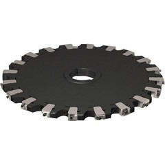 Seco - Arbor Hole Connection, 17/32" Cutting Width, 121.04mm Depth of Cut, 315mm Cutter Diam, 50mm Hole Diam, 10 Tooth Indexable Slotting Cutter - R335.25 Toolholder, XNHQ 1407 Insert, Neutral Cutting Direction - Exact Tool & Supply
