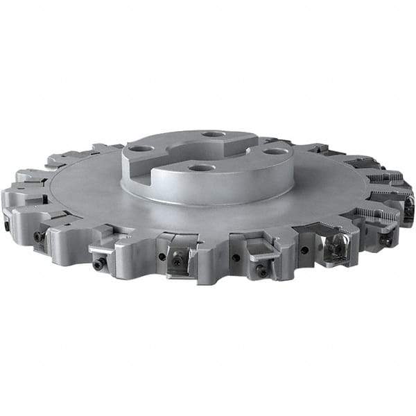Seco - Shell Mount Connection, 1.024" Cutting Width, 91.5mm Depth of Cut, 315mm Cutter Diam, 60mm Hole Diam, 9 Tooth Indexable Slotting Cutter - R335.25 Toolholder, XNHQ 1707 Insert, Right Hand Cutting Direction - Exact Tool & Supply