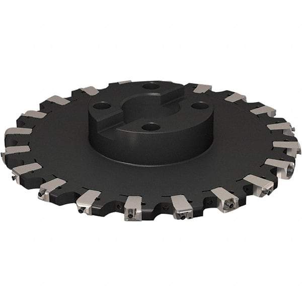 Seco - Shell Mount Connection, 17/32" Cutting Width, 91.48mm Depth of Cut, 315mm Cutter Diam, 60mm Hole Diam, 10 Tooth Indexable Slotting Cutter - R335.25 Toolholder, XNHQ 1407 Insert, Right Hand Cutting Direction - Exact Tool & Supply