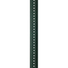 Nucor - 7' High, Powder Coated Traffic Sign Post - Steel, 3/8" Hole Diam, Green - Exact Tool & Supply