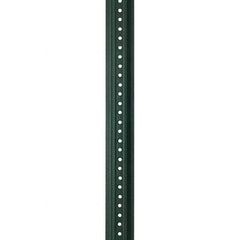 Nucor - 10' High, Powder Coated Traffic Sign Post - Steel, 3/8" Hole Diam, Green - Exact Tool & Supply
