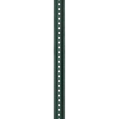 Nucor - 8' High, Powder Coated Traffic Sign Post - Steel, 3/8" Hole Diam, Green - Exact Tool & Supply
