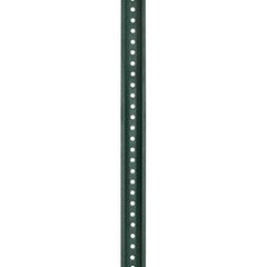 Nucor - 7' High, Powder Coated Traffic Sign Post - Steel, 3/8" Hole Diam, Green - Exact Tool & Supply