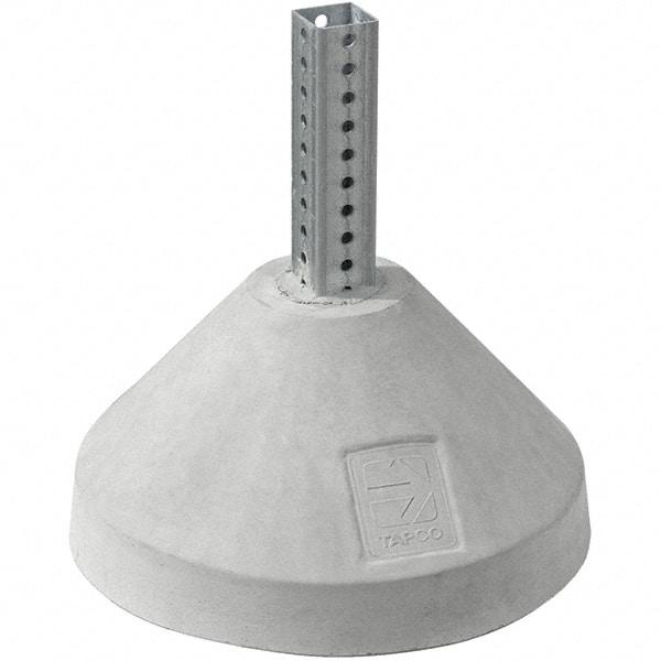 TAPCO - Galvanized Traffic Sign Post - Steel/Concrete, Compatible with 24" High x 24" Wide Signs, 7/16" Hole Diam, Silver & Gray - Exact Tool & Supply