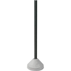TAPCO - 6' High, Powder Coated Traffic Sign Post Base - Steel/Concrete, Compatible with 24" High x 24" Wide Signs, 3/8" Hole Diam, Green & Gray - Exact Tool & Supply