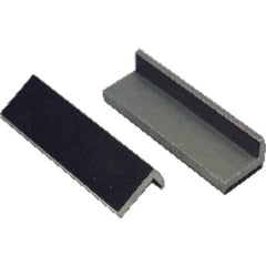 Rubber Faced Vise Jaw Pads - Rubber Jaw pads protect delicate parts from damage - 4″ Pad length - Exact Tool & Supply