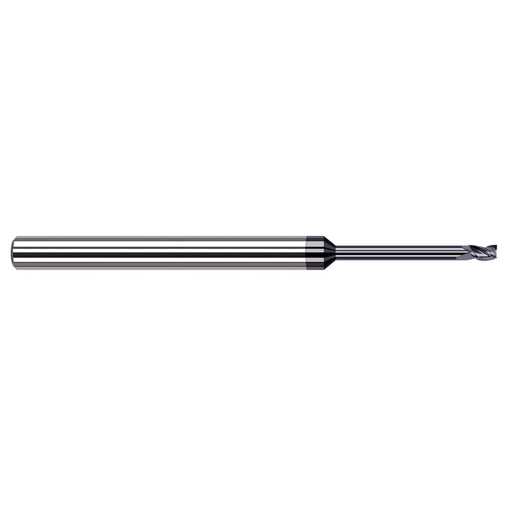 Harvey Tool - Square End Mills; Mill Diameter (mm): 0.90 ; Mill Diameter (Decimal Inch): 0.0350 ; Length of Cut (Decimal Inch): 0.0520 ; Material: Solid Carbide ; Finish/Coating: AlTiN ; Shank Diameter (Inch): 1/8 - Exact Tool & Supply