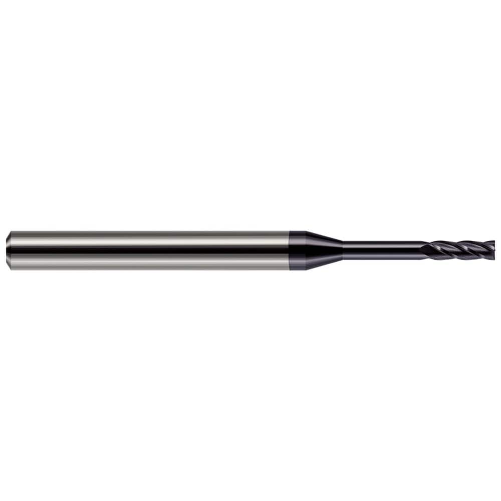Harvey Tool - 0.065", 0.195" LOC, 1/8" Shank Diam, 1-1/2" OAL, 4 Flute Solid Carbide Square End Mill - Exact Tool & Supply