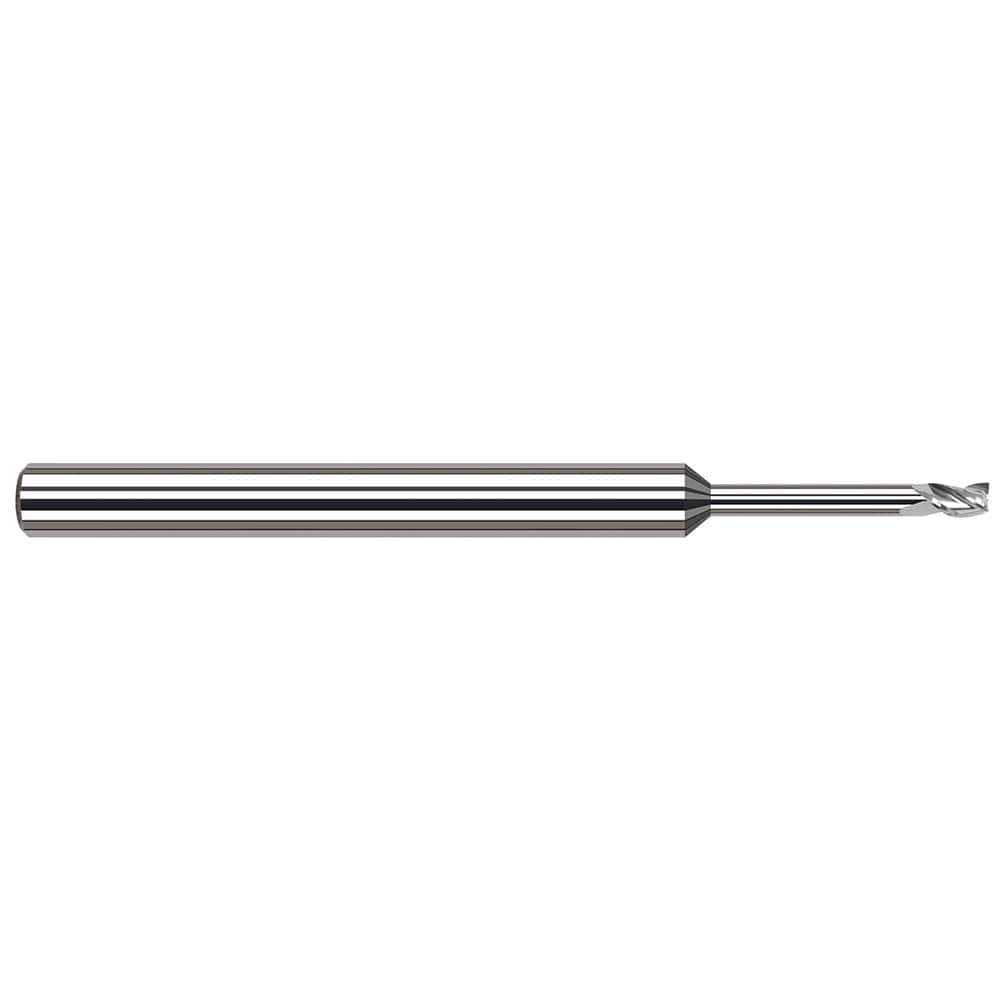 Harvey Tool - 0.07", 0.105" LOC, 1/8" Shank Diam, 2-1/2" OAL, 3 Flute, Solid Carbide Square End Mill - Exact Tool & Supply