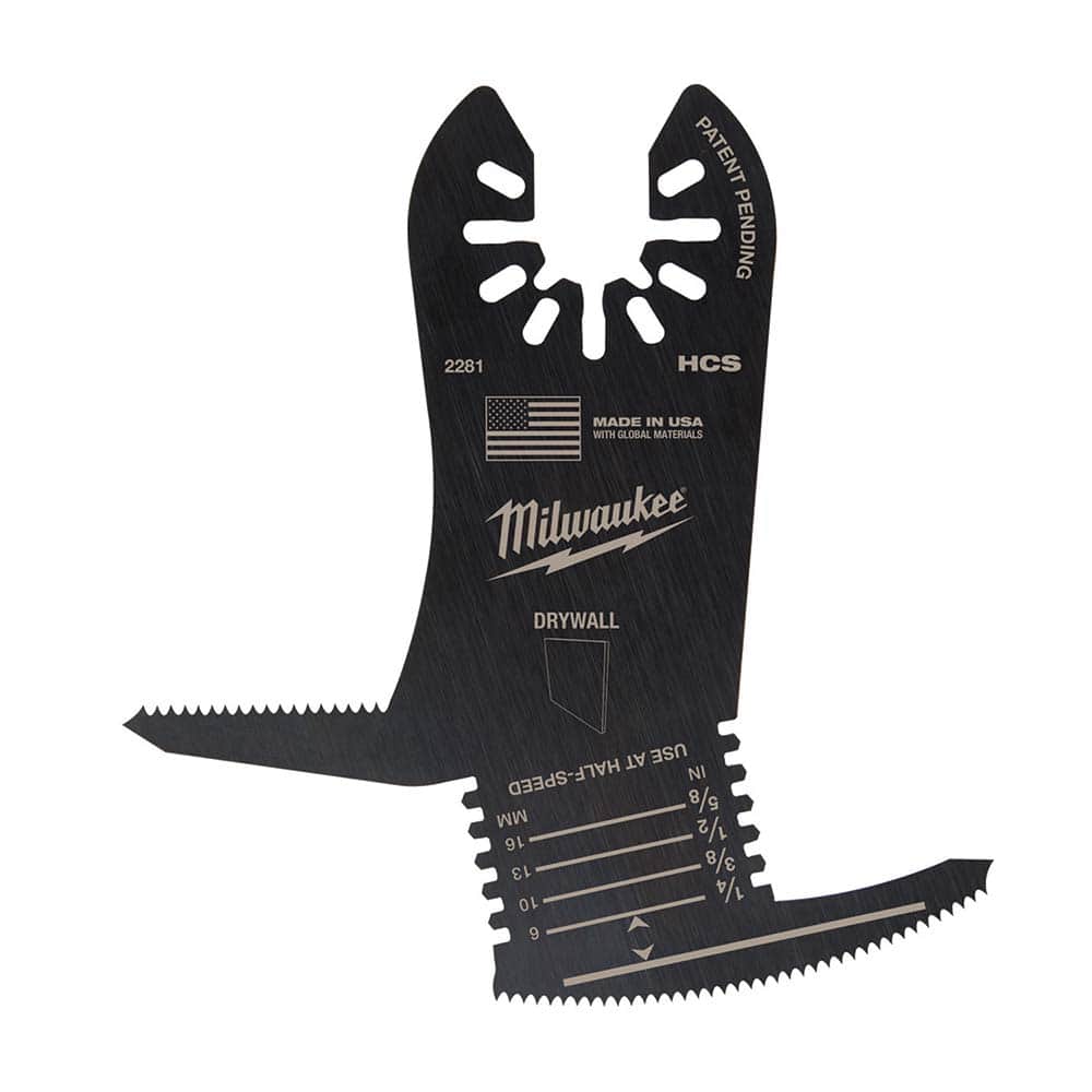 Milwaukee Tool - Rotary & Multi-Tool Accessories; Accessory Type: Drywall Blade ; For Use With: Multi-Tools ; Includes: 5 in 1 DRYWALL BLADE ; Maximum RPM: 0.000 ; Tooth Style: End Cut ; Head Diameter (Inch): 3.70 - Exact Tool & Supply