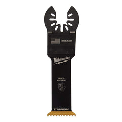 Milwaukee Tool - Rotary & Multi-Tool Accessories; Accessory Type: Multi-Material Blade ; For Use With: Multi-Tools ; Includes: 1-1/4" TITANIUM BI-METAL WOOD W/NAILS BLADE ; Maximum RPM: 0.000 ; Color: Black ; Tooth Style: End Cut - Exact Tool & Supply