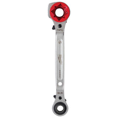 Milwaukee Tool - Box Wrenches; Wrench Type: Box ; Tool Type: Ratcheting Wrench ; Size (Inch): 9/16 X 3/4 ; Finish/Coating: Metallic ; Additional Information: Milled ; Overall Length (Inch): 11-1/4 - Exact Tool & Supply