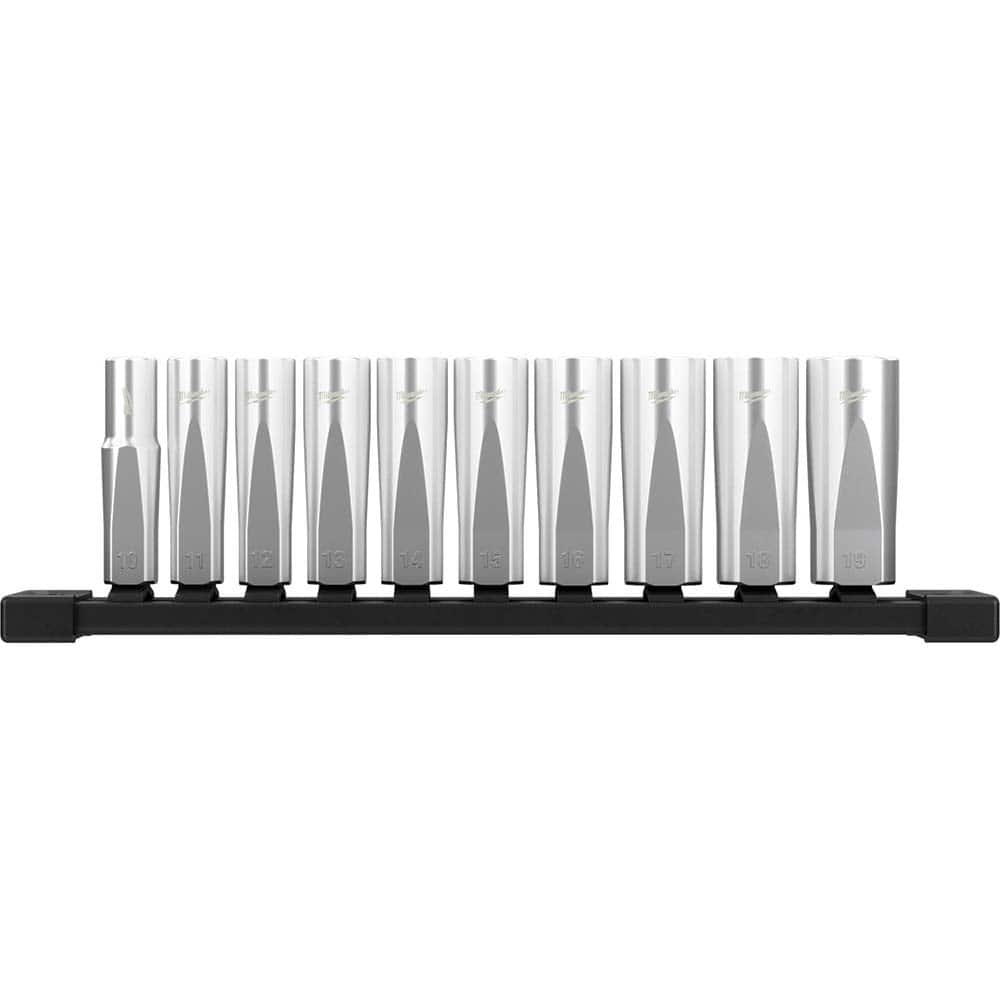 Milwaukee Tool - 10 Pc 3/8" Drive Socket Set Socket Set - Exact Tool & Supply