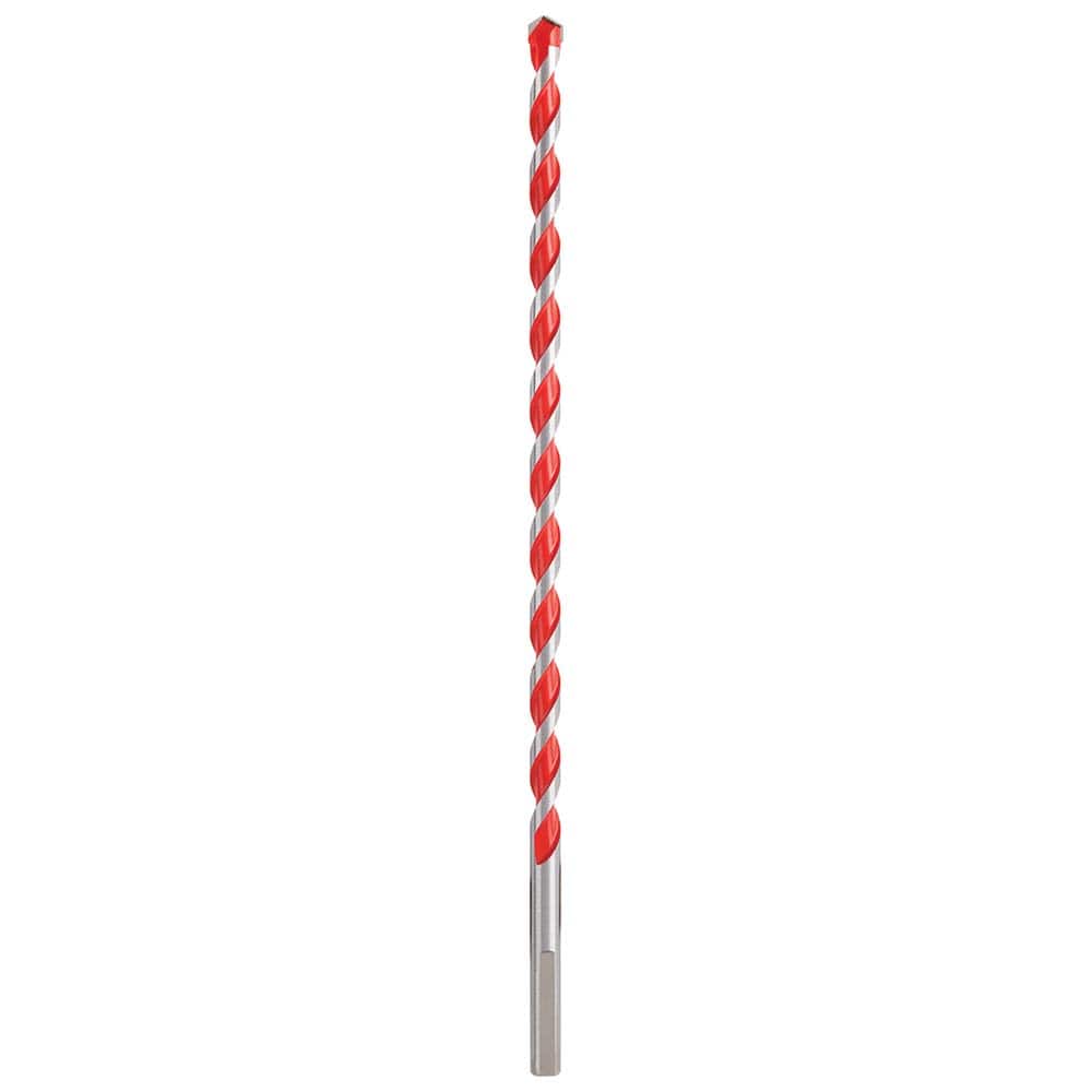 Milwaukee Tool - Rotary Drill/Hammer Drill Bits; Drill Bit Size (Inch): 3/8 ; Shank Type: 3-Flat ; Usable Length (Inch): 10.0000 ; Drill Bit Material: Carbide Tipped ; Flute Length (Inch): 10 ; Number of Pieces: 1.000 - Exact Tool & Supply