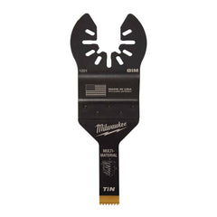 Milwaukee Tool - Rotary & Multi-Tool Accessories; Accessory Type: Multi-Material Blade ; For Use With: Multi-Tools ; Includes: 3/8" TITANIUM BI-METAL WOOD W/NAILS BLADE ; Maximum RPM: 0.000 ; Color: Black ; Tooth Style: End Cut - Exact Tool & Supply