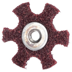 3″ Diameter AG Non Woven Star Medium Grit 1/4 20 Eyelet AlumInum Oxide - Exact Tool & Supply