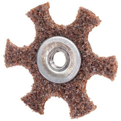 4″ Diameter AG Non Woven Star Coarse Grit 1/4 20 Eyelet AlumInum Oxide - Exact Tool & Supply