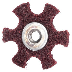 4″ Diameter AG Non Woven Star Medium Grit 1/4 20 Eyelet AlumInum Oxide - Exact Tool & Supply