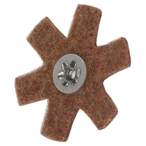4″ Diameter AG Non Woven Star Coarse Grit 1/4 20 Eyelet AlumInum Oxide - Exact Tool & Supply