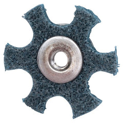 4″ Diameter AG Non Woven Star Very FIne Grit 1/4 20 Eyelet AlumInum Oxide - Exact Tool & Supply