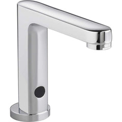 American Standard - Electronic & Sensor Faucets; Type: Sensor ; Style: Modern; Contemporary ; Type of Power: DC ; Spout Type: Low Arc ; Mounting Centers: Single Hole (Inch); Finish/Coating: Polished Chrome - Exact Tool & Supply