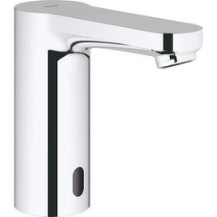 Grohe - Electronic & Sensor Faucets; Type: Sensor ; Style: Modern; Contemporary ; Type of Power: Lithium Battery Backup ; Spout Type: Low Arc ; Mounting Centers: Single Hole (Inch); Finish/Coating: Polished Chrome - Exact Tool & Supply