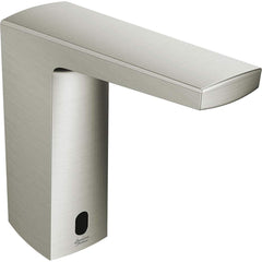 American Standard - Electronic & Sensor Faucets; Type: Sensor ; Style: Modern; Contemporary ; Type of Power: Battery ; Spout Type: Low Arc ; Mounting Centers: Single Hole (Inch); Finish/Coating: Brushed; Nickel - Exact Tool & Supply