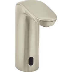 American Standard - Electronic & Sensor Faucets; Type: Sensor ; Style: Modern; Contemporary ; Type of Power: DC ; Spout Type: Low Arc ; Mounting Centers: Single Hole (Inch); Finish/Coating: Brushed; Nickel - Exact Tool & Supply